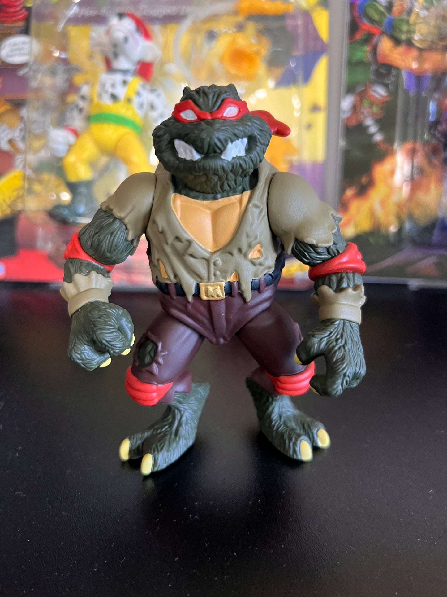 TMNT Leo as the Wolfman TMNT Action Figure '93 | Custom Painted as Michelangelo